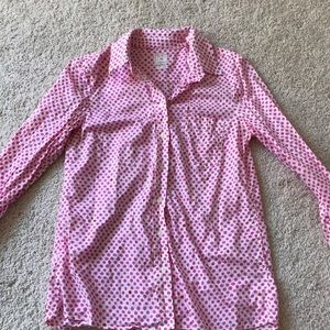 Polka dot button down shirt